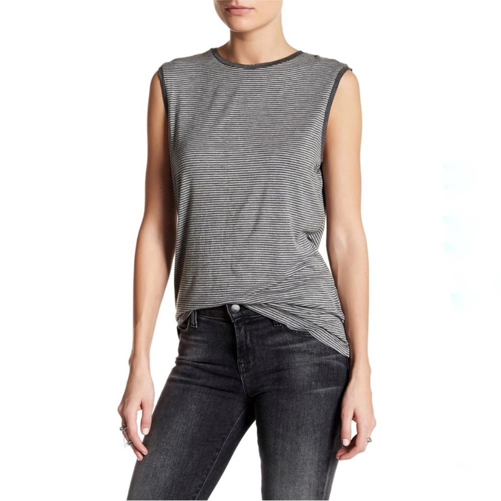 Articles of Society women’s black and white super soft striped Sarah Tank XS